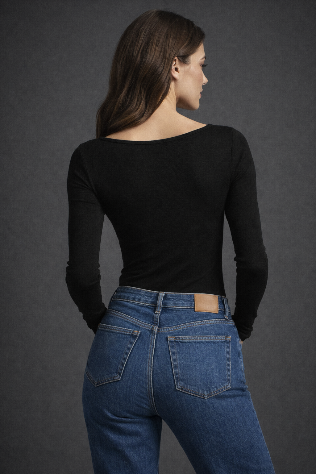 Sylova Thermal Fleece Uzun Kollu Basic Tişört – Siyah