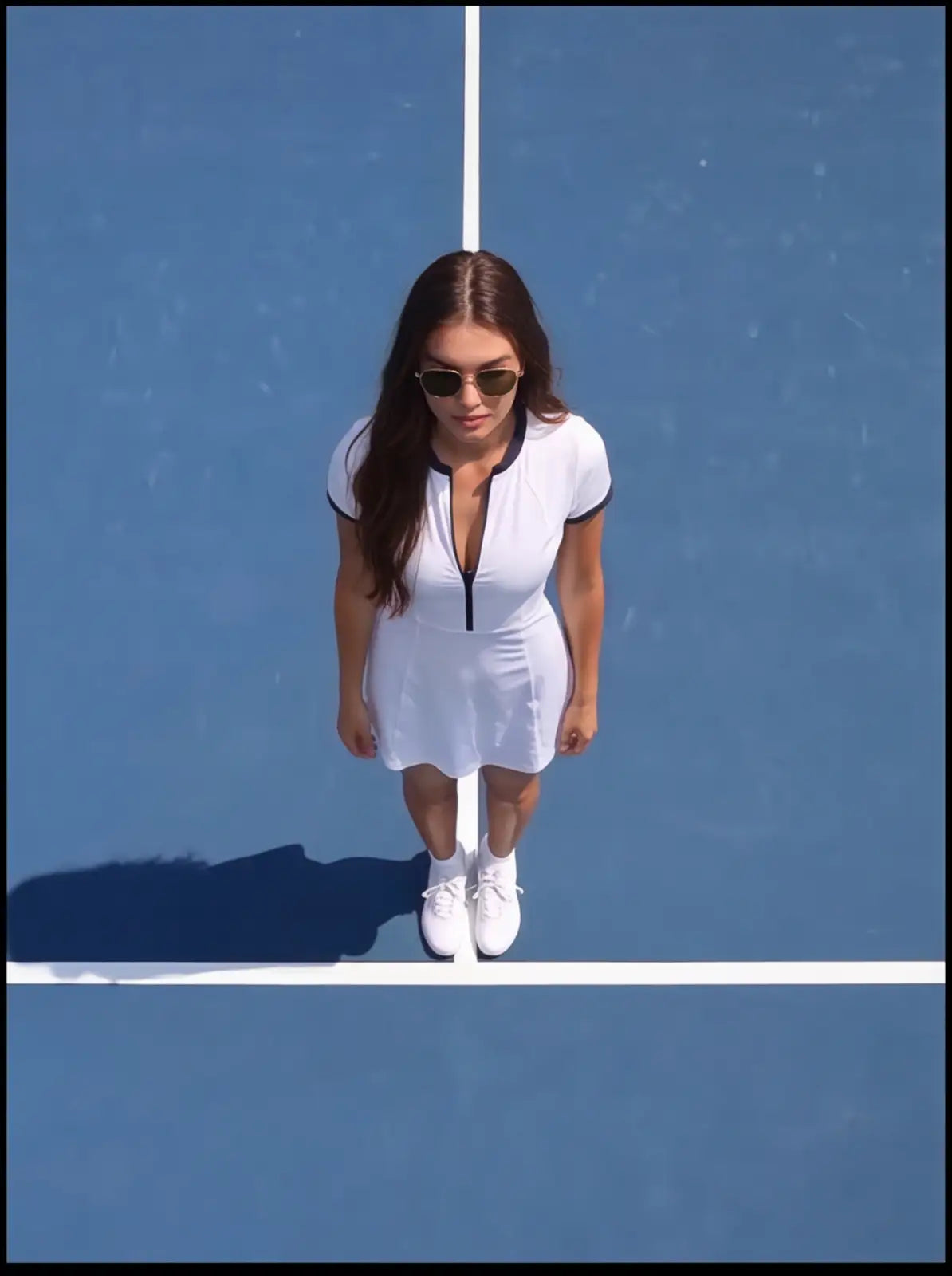 Monaco Court Beyaz Fermuarlı Elbise