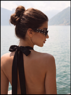 Noir Aura Halter Mini Elbise