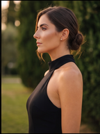 Noir Elegance Yırtmaç Detaylı Uzun Abiye Elbise
