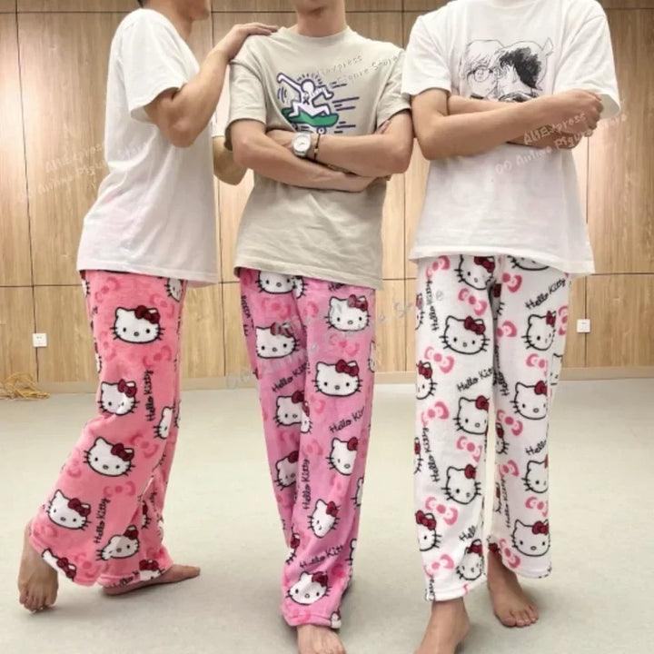 Hello Kitty Desenli Polar Pijama Altı – Renkli Seçenekler