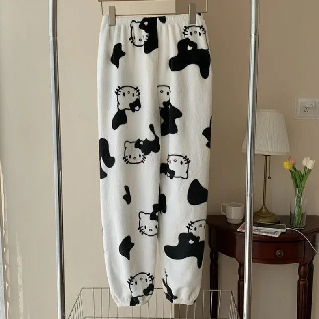 Hello Kitty Desenli Polar Pijama Altı – Renkli Seçenekler