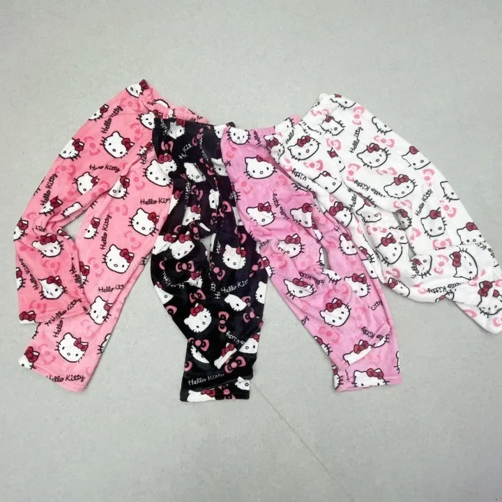 Hello Kitty Desenli Polar Pijama Altı – Renkli Seçenekler