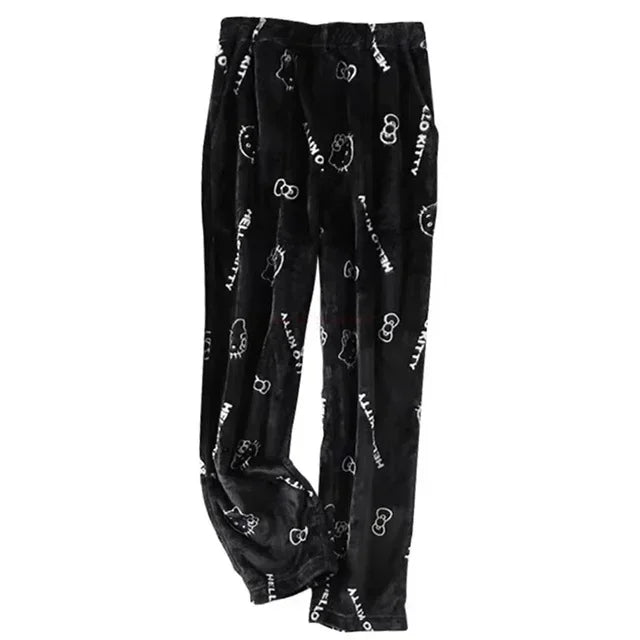 Hello Kitty Desenli Polar Pijama Altı – Renkli Seçenekler
