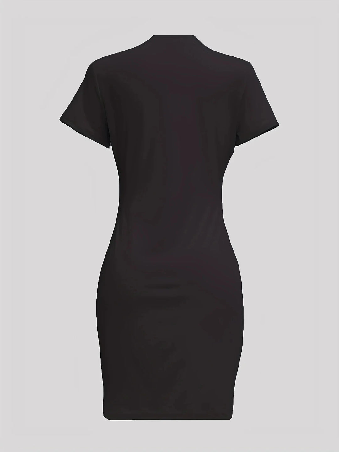 Sassy Vibes Siyah Mini Elbise – “From The Bottom Of My Heart... IDGAF” Tasarımıyla Cesur Stil