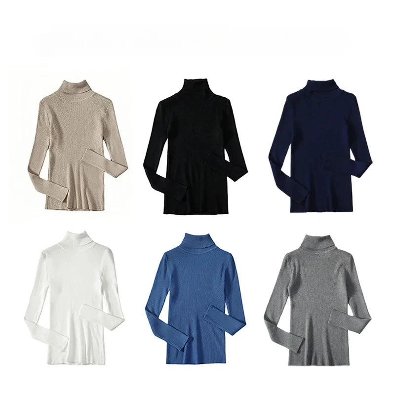 Kadın Fitilli Boğazlı Triko Kazak – Slim Fit, Yumuşak Dokulu, Bej