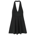 "Summer Breeze" Halter Yaka Uçuş Uçuş Mini Elbise