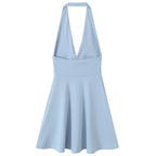 "Summer Breeze" Halter Yaka Uçuş Uçuş Mini Elbise