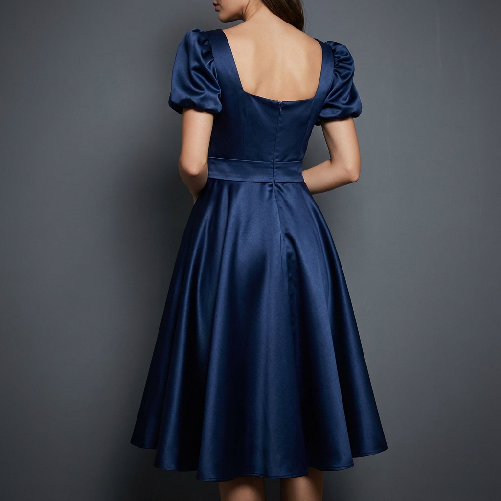 Sylova Midnight Grace Saten Midi Elbise